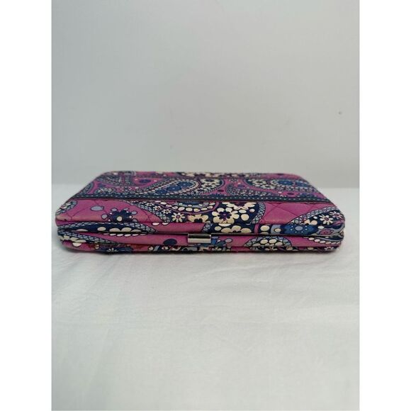 Vera Bradley paisley printed purple,blue & white snap open wallet.  #9-0245 - Picture 11 of 11